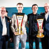 Dr. Hilmar Siebert (Vizepräsident ADAC e.V), Enrico Förderer, Jay Mo Härtling, Dr. Claudius Leibfritz (Vorstand ADAC SE), ADAC GT4 Germany Gala, Hockenheim