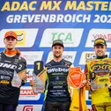 Das Podium in Grevenbroich (v.l.): Roan van de Moosdijk, Max Nagl, Tom Koch