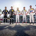 Noch mit Titelchancen: Mirko Bortolotti, Michael Ammermüller, Mathieu Jaminet, Christopher Mies, Ricardo Feller, Luca Stolz und Maro Engel (v. l.)