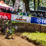 ADAC MX Masters, Jauer, Nikita Kucherov ( Russland / Kawasaki / Monster Energy Kawasaki Elf Team Pfeil ) auf seiner Maschine beim ADAC MX Junior Cup