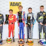 Das X30-Junior-Podium: Joelina Denzel, Carlos Nees, Tom Wickop, Emilio Bernd, Ben Götz (v.l.n.r.)