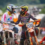Roan van de Moosdijk ( Niederlande / KTM / KOSAK RACING TEAM ) und Tom Koch ( Deutschland / KTM / KTM SARHOLZ RACING TEAM ) beim ADAC MX Masters
