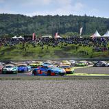 ADAC GT Masters, Most, HCB-Rutronik Racing, Patric Niederhauser, Kelvin van der Linde, Start