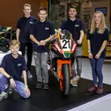 (l.-r.): Dustin Schneider, Leon Orgis, Freddie Heinrich, Lennox Lehmann, Lucy Michel - Motorrad-Rundstrecken-Förderkader 2019, ADAC Stiftung Sport, Essen Motor Show