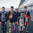 Stefan Bradl und die Förderfahrer des Motorsport Team Germany