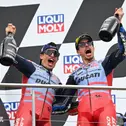Marc und Alex Marquez schrieben beim deutschen WM-Stopp vergangenes Jahr MotoGP-Geschichte (l-r)