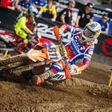 Adam Sterry begann den Samstag in Mölln mit dem ersten ADAC MX Masters-Laufsieg seiner Karriere