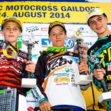 ADAC MX Masters, Gaildorf, ADAC MX Junior Cup, Bastian Boegh Damm ( KTM / Dänemark ), Jeremy Sydow ( KTM / Deutschland ) und Maurice Chanton ( KTM / Schweiz )