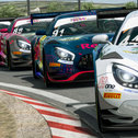 Spektakuläres Simracing lieferte das Führungsquartett auf dem Circuit Zandvoort