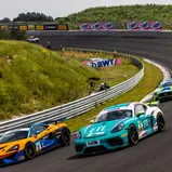 #9 / Overdrive Racing / Porsche 718 Cayman GT4 CS MR / Tano Neumann / Joachim Bölting & #59 / Dörr Motorsport / McLaren 570S GT4 / Ben Dörr / Nico Hantke