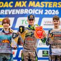 Das Podium das ADAC MX Junior Cup 125 (v.l.): Leok, Ziemer, Zijlstra