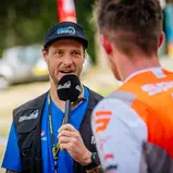 ADAC MX Masters Jauer, Pressesprecher der ADAC MX Masters Sebastian "Busty" Wolter im Interview mit Maximilian Spies (Deutschland / KTM / Schmicker Racing / ADAC Berlin Brandenburg e.V.)