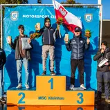 Das Meisterschafts-Podium der Quads (v.l.): Matteo Stiller, Roman Gwiazda, Jordi Gieler