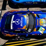 A real eye-catcher: Maro Engel’s Mercedes-AMG GT3, complete with cheetah livery