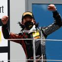 Cenyu Han vom Team Van Amersfoort Racing freute sich über Rang zwei