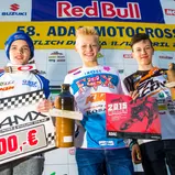 ADAC MX Junior Cup, Fürstlich Drehna, Raivo Dankers ( KTM / Niederlande ), Mikkel Haarup ( KTM / Dänemark ) und Jeremy Sydow ( KTM / Deutschland )