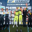 Das Sonntagspodium der ADAC GT4 Germany auf dem Nürburgring