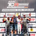 Das Podium der ADAC TCR Germany auf dem Nürburgring