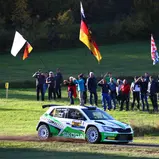 Deutsche Rallyemeisterschaft, ADAC Rallye Masters 2019; 6. Lauf, ADAC Knaus Tabbert 3-Städte-Rallye (Photo by Sascha Dörrenbächer)  #1-Fabian Kreim, Skoda Fabia R5