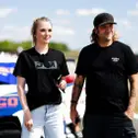 Moderatorin Ruth Hoffmann mit Ex-Nationalspieler Thorsten Frings (l-r)