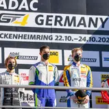 Das Podium am Sonntag bei der ADAC GT4 Germany auf dem Hockenheimring