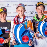 ADAC MX Junior Cup, Ried, Gianluca Facchetti ( Suzuki / Italien ), Mikkel Haarup ( KTM / Dänemark) und Jeremy Sydow ( KTM / Deutschland )