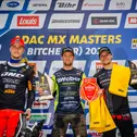 Das Podium in Frankreich (v. l.): van de Moosdijk, Nagl, Haavisto