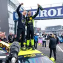 Stefan Schlund (Teameigner SSR Performance) und Mirko Bortolotti (l-r) jubelten gemeinsam in Hockenheim