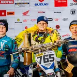 ADAC MX Masters 2019, Fürstlich Drehna,  Andreas Krogh Jensen ( Dänemark / KTM / BvZ Racing Team ), Edvards Bidzans ( Lettland / Husqvarna / MX MODULS ) und Lucas Bruhn ( Dänemark / KTM / Becker Racing )
