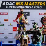 ADAC MX Masters 2020, Grevenbroich, Tageswertung beim ADAC MX Youngster Cup v.l.n.r.: Lion Florian (Deutschland/KTM/WZ-Racing KTM), Maximilian Spies (Deutschland/Huaqvarna/Husqvarna Junior Maddii Racing), Rick Elzinga (Niederlande/KTM/TBS-KTM)
