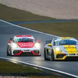 #33 / Black Falcon Team Textar / Porsche 718 Cayman GT4 CS MR / Daniel Schwerfeld / Axel Sartingen