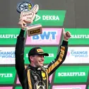 Große Freude bei Christian Engelhart auf dem DTM-Podium in Hockenheim