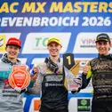 Das ADAC MX Youngster Cup Podium in Grevenbroich (v.l.): Skovbjerg, Smulders, Krug