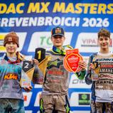Das Podium das ADAC MX Junior Cup 125 (v.l.): Leok, Ziemer, Zijlstra