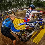 Jörgen‐Matthias Talviku ( Estland / Yamaha / SHR MOTORSPORTS BY HARTJE ) beim ADAC MX Masters mit Steffen Hünecke, Team-Chef und Eigentümer SHR Motorsports ( SHR Motorsports )
