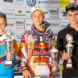 ADAC MX Masters, Aichwald, Siegerehrung v.l.n.r.: Mikkel Haarup ( KTM / Dänemark), Kim Savaste ( KTM / Finnland ) und Maurice Chanton ( KTM / Schweiz )