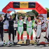 Das Podium der ADAC Cosmo Rallye Thüringen