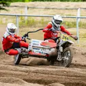 Leon Hofmann und Leon Freygang gewannen die Tageswertung der DMX Seitenwagen in Schwedt