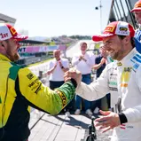 Mercedes-AMG-Pilot Lucas Auer (rechts) stand beim Heimspiel auf dem Podium