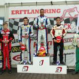 ADAC Kart Masters Kerpen Siegerehrung KF2 Rennen 1