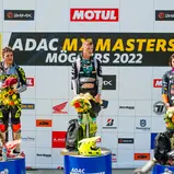 Tageswertung beim ADAC MX Youngster Cup v.l.n.r. Jörgen-Matthias Talviku ( Estland / KTM / MX-Handel Racing ), Mike Gwerder ( Schweiz / KTM / WZ-Racing ) und Guillem Farres ( Spanien / KTM / Raths Motorsports )