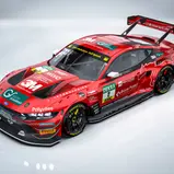 Niklas Kalus und Kiano Blum werden sich den Mustang mit Startnummer #2 im auffälligen roten Design teilen (Foto: Haupt Racing Team)