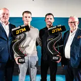 Dr. Claudius Leibfritz (Vorstand ADAC SE), Enrico Förderer, Jay Mo Härtling, Dr. Hilmar Siebert (Vizepräsident ADAC e.V.), ADAC GT4 Germany Gala, Hockenheim