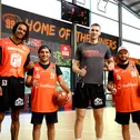 Kevin Yebo, Ayhancan Güven, Jonas Richter und Franck Perera (l-r) in Chemnitz