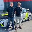 Calle Carlberg (r.) und Jørgen Eriksen: Hohe Ziele im ersten Jahr im ADAC Opel Rally Junior Team