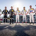 Noch mit Titelchancen: Mirko Bortolotti, Michael Ammermüller, Mathieu Jaminet, Christopher Mies, Ricardo Feller, Luca Stolz und Maro Engel (v. l.)