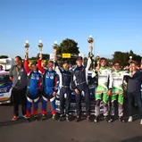 DRM, ADAC Rallye Masters 2019, 4. Lauf, ADAC Rallye "Rund um die Sulinger Bärenklaue", Mayrhofer, Gassner jr., Wenzel, Riedemann, Kreim, Braun (v.l.)