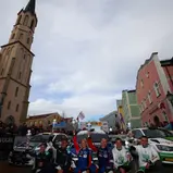 Deutsche Rallyemeisterschaft, ADAC Rallye Masters 2019; 6. Lauf, ADAC Knaus Tabbert 3-Städte-Rallye (Photo by Sascha Dörrenbächer)  v.l.: Michael Wenzel, Christian Riedemann, Ursula Mayrhofer, Hermann Gassner jr., Fabian Kreim, Tobias Braun