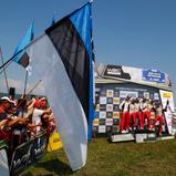 ADAC Rallye Deutschland, Toyota Gazoo Racing WRT, Sebastian Marschall, Kris Meeke, Martin Järveoja, Ott Tänak, Miikka Anttila, Jari-Matti Latvala, Podium