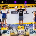 Podium ADAC MX Junior Cup 125: Mike Gwerder, Simon Längenfelder, Camden McLellan